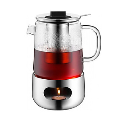 Ấm pha trà giữ ấm WMF Tea pot with strainer & rechaud SensiTea Hàng chính hãng