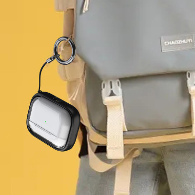 Bao Case Ốp trong suốt tích hợp chân đế đỡ điện thoại cho Airpods Pro 2 / Airpods 4 - Hàng Chính Hãng