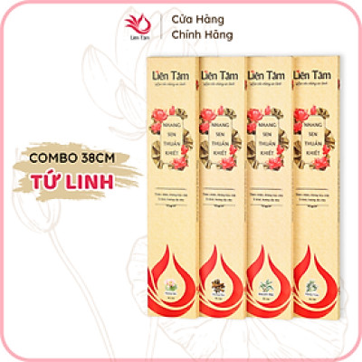 Combo 5 hộp nhang Sen 5 mùi hương 38cm- 90 cây/hộp - Nhang sạch nhang xanh - nhang chung cư, ít khói, dịu nhẹ