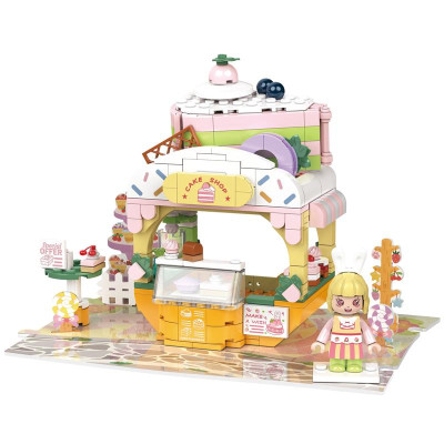 Đồ Chơi Lắp Ráp Mô Hình Cửa Hàng Bánh Sunny Puffy Softness Patisserie- Jaki JK2122 (283 Mảnh Ghép)