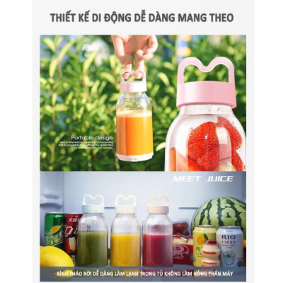 Máy xay sinh tố mini KGmeetjuice dễ sử dụng đa năng tiện lợi dung tích 500ml- Hàng chính hãng