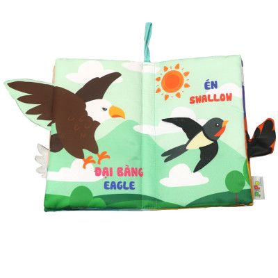 Sách Vải Tương Tác Cho Bé Đoán Đuôi Con Vật - Vương Quốc Loài Chim