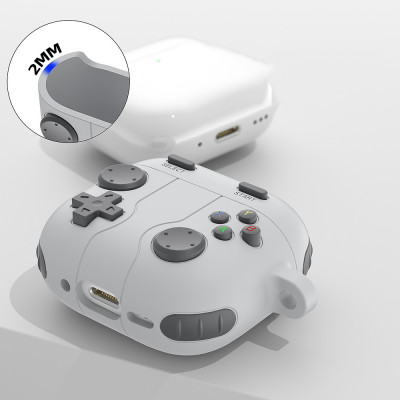 Case vỏ ốp bảo vệ dành cho tai nghe Airpods 1, 2, 3, 4, airpod Pro 1, Pro 2 silicon kèm móc kim loại - Hàng chính hãng