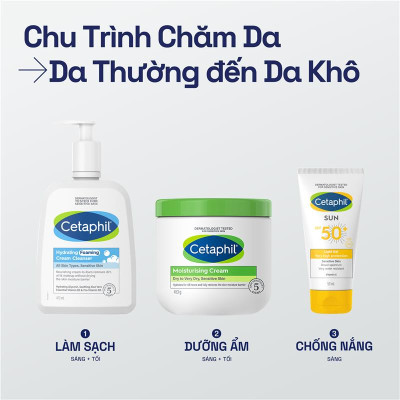 Sữa Rửa Mặt Tạo Bọt Dịu Lành Cho Da Nhạy Cảm Cetaphil Hydrating Foaming Cream Cleanser 473ml