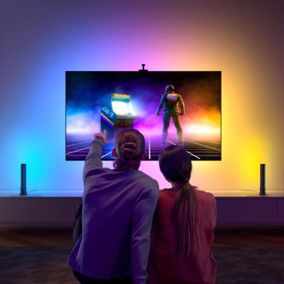 Combo Đèn LED dây đổi màu theo màn hình và Thanh đèn led RGBIC Govee Dreamview TV Backlights T1 Pro H605B (55-65")
