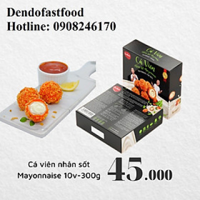 Cá Viên Nhân Xốt Mayonnaise 10 Viên Hộp 300gr Premium - Thương hiệu Yumyeah