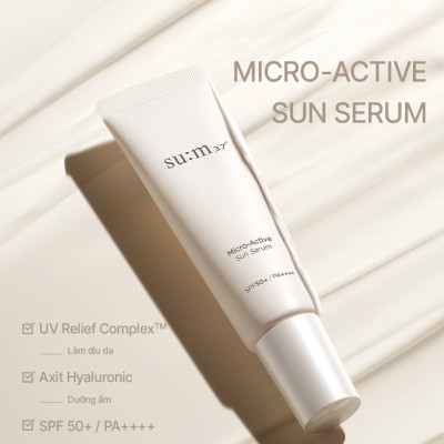 Tinh chất chống nắng dưỡng ẩm và dịu nhẹ Su:m37 Micro-Active Sun Serum 