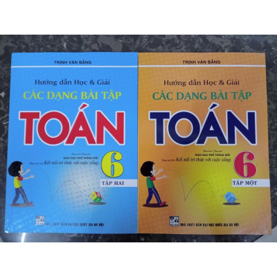 Sách - Combo Hướng dẫn học và giải các dạng bài tập Toán 6 (Tập 1+Tập 2)
