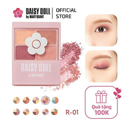 Bảng Phấn Mắt Daisy Doll By Mary Quant Nhật Bản Siêu Bền Màu Đa Chức Năng Phấn Má Hồng Phấn Bắt Sáng R01 Lychee Red 5.1g