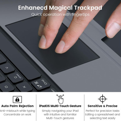 Bao Da Kèm Bàn Phím cho iPad Pro 11 inch & iPad Pro 13 inch M4 2024 Nillkin Bumper Combo Case Keyboard (Có Đèn Nền Backlit Keyboard) - Hàng Chính Hãng