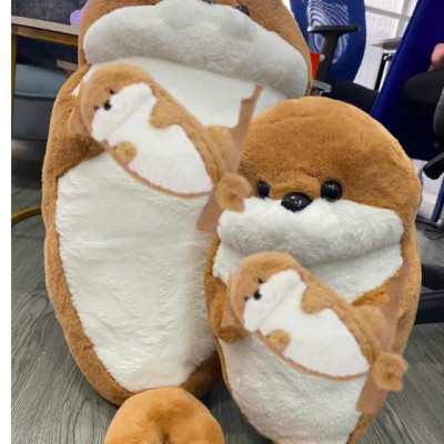 Thú nhồi bông hải cẩu ôm con đáng yêu - Size 55cm đến 80cm - Quà tặng gấu bông hải cẩu bụng bự êm mịn cho bé.