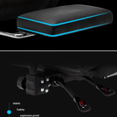 Ghế xoay văn phòng nâng hạ độ cao, có chức năng matxa, có gác chân, da PU cao cấp - Bảo Hành 2 Năm