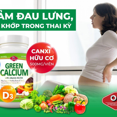 Green Calcium Olympian Labs – Bổ sung canxi hữu cơ hộp 100 viên (Mỹ)