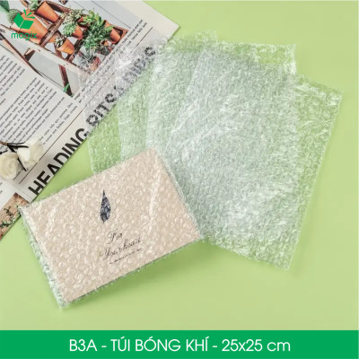 B3A - 25x25 cm - 50 Túi bóng khí chống sốc đóng hàng - Túi gói hàng, bọc chống sốc, xốp chống sốc