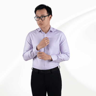 Áo sơ mi nam dài tay màu tím nhạt GENTITI by Thái Tuấn_1C808HAKT030