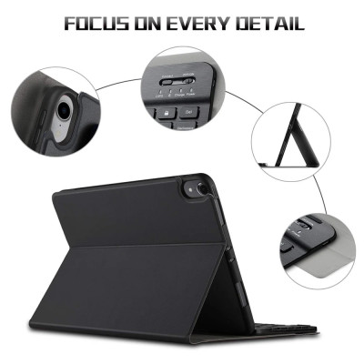 Bao da kèm bàn phím dành cho iPad Air 6 13 inch 2024 , iPad Air 6 11 inch 2024 Bluetooth Keyboard Case có khay để bút chống sốc cao cấp - Hàng chính hãng.