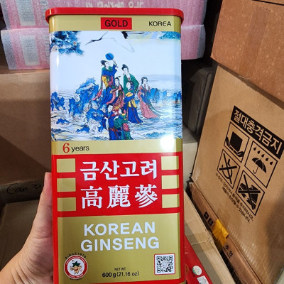  SÂM CỦ KHÔ KOREAN RED GINSENG 600G HỘP