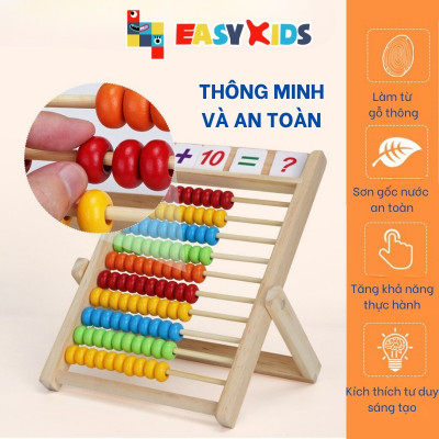 Đồ Chơi Giáo Dục Bàn Tính Toán Học Thông Minh Tặng Kèm 100 Thẻ Số 100 Que Tính Nhiều Màu