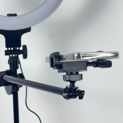 Bộ chân đế và đèn để bàn Yungteng VCT-828 hỗ trợ quay review sản phẩm - review nấu ăn - livestream để bàn -Hàng chính hãng 