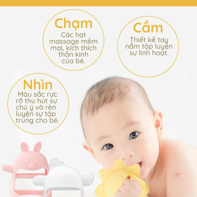 Gặm nướu cho bé từ sơ sinh SILIPOT BEBE mềm, chất liệu platinum silicone, an toàn cho bé, không BPA, chịu nhiệt 250 độ