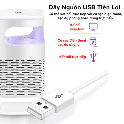 [Loại 1] Đèn Bắt Muỗi – Máy Bắt Muỗi Diệt Côn Trùng Thông Minh Kiêm Đèn Ngủ Có Cổng Cắm USB - BM01 chính hãng miDoctor