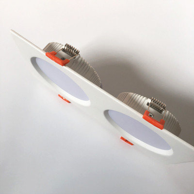 Đèn LED ENA âm trần đôi downlight DTD công suất 7Wx2 9Wx2 vỏ trắng vỏ đen