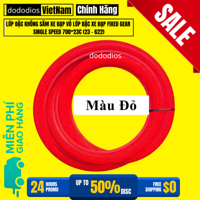 Lốp xe đạp đặc không săm (Vỏ) Đặc Không Săm Xe Đạp Nhẹ Nảy Chọn Màu Xe Đạp Thể Thao Fixed Gear Single Speed 700*23C (23-622) - Chính hãng