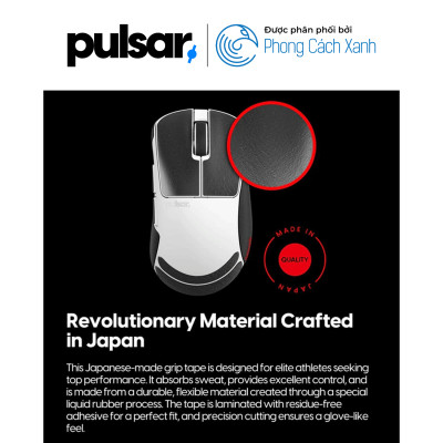 Miếng dán chống trượt Pulsar Supergrip - Grip Tape Precut for Xlite V3 / Xlite V4 Size Mini - Hàng Chính Hãng