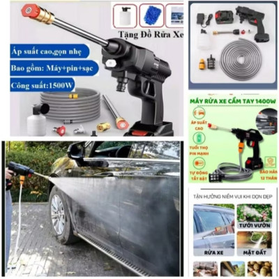 MÁY RỬA XE PIN ÁP LỰC MẠNH HÀNG CHUẨN