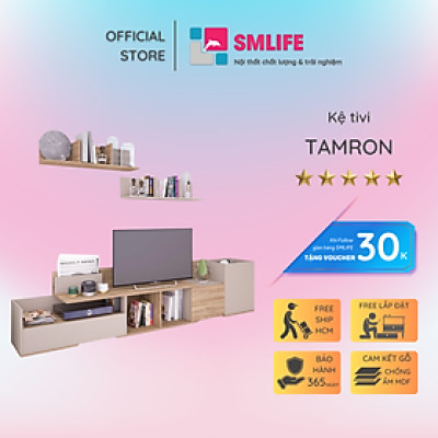 Kệ tivi gỗ cho phòng ngủ giá rẻ SMLIFE Tamron