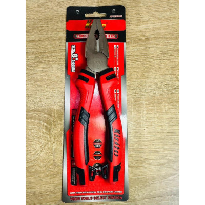 Kìm Điện Đa Năng Công Nghiệp Kirito Màu Đỏ Đen - Dài 8 inch (200mm) - Chất Liệu CR-V Cao Cấp