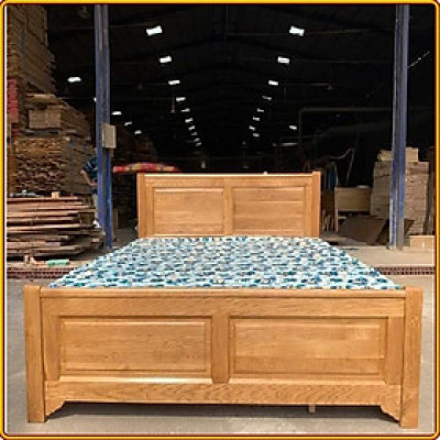 Giường ngủ Tundo gỗ sồi màu tự nhiên 1m8 - 0 Hộc