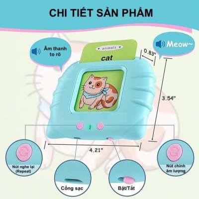 Máy Đọc Thẻ Tiếng Anh, Máy Đọc Thẻ Flashcard Song Ngữ Anh Việt 224 Từ Vựng