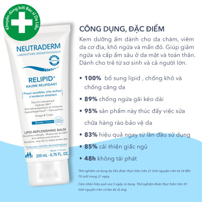 Gói 10ml - Kem Dưỡng Cho Da Chàm, Viêm Da Cơ Địa NEUTRADERM