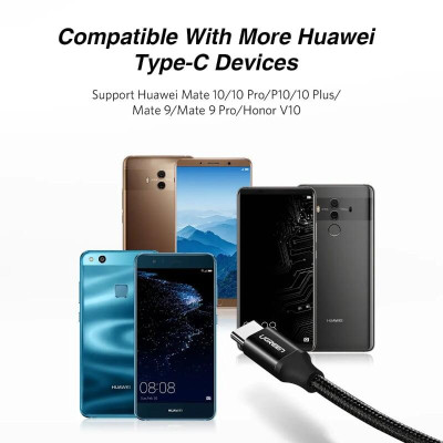 Ugreen UG50566US279TK 0.5M 5A Cáp dữ liệu USB Type-C sang USB 2.0 màu đen - HÀNG CHÍNH HÃNG