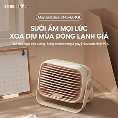 Máy Sưởi Bear Quạt Sưởi Máy Sưởi Gốm Để Bàn Máy Sưởi Mini Quạt Sưởi Ấm Phòng Ngủ Tiết Kiệm Điện Làm Ấm Nhanh DNQ - E04Q1