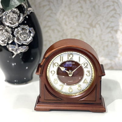 Đồng hồ để bàn Nhật Bản Rhythm CRG109NR06 Kt 15.0 x 15.3 x 5.5cm, 375g. Vỏ gỗ. Dùng Pin.