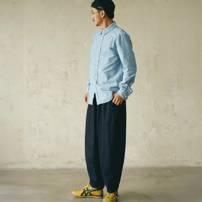 Áo sơ mi denim tay dài nam Form Fitted - RT 10S25DSH012 | ROUTINE CÀ MAU