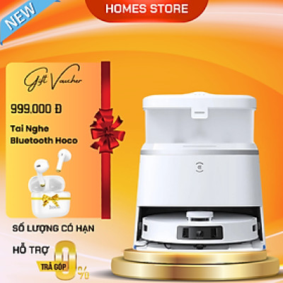 Robot Hút Bụi Lau Nhà Ecovacs T30 Pro Omni Xòe Giẻ 11.000 Pa, Kháng Khuẩn Ion Bạc - Hàng Chính Hãng