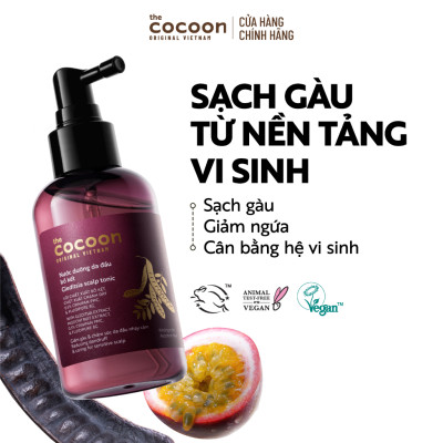 Nước dưỡng da đầu bồ kết Cocoon giảm gàu và chăm sóc da đầu nhạy cảm 140ml
