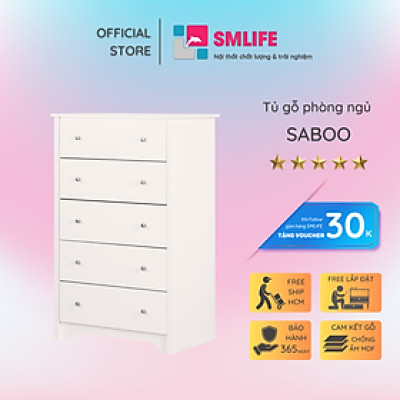 Tủ đựng quần áo phòng ngủ SMLIFE Saboo