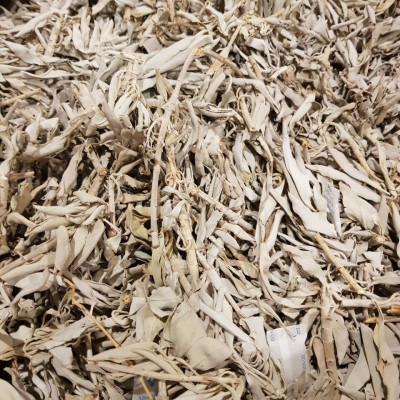 Xô thơm trắng white sage nguyên cành lá thanh tẩy nhà cuawr