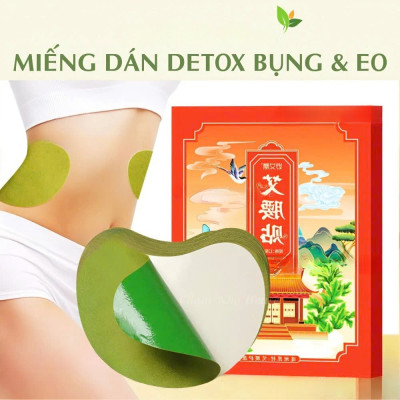 Hộp 12 Miếng Dán Ngải Cứu Tan Mỡ EO Thon Gọn Detox Thải Độc Cơ Thể Hiệu Quả Tiện Lợi