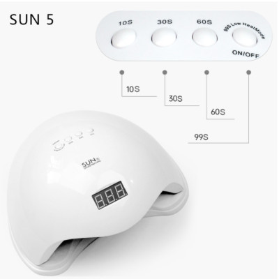 Máy hơ gel Sun 5 uv led 48w 24 bóng nhanh khô sơn gel, máy hơ gel mini , hơ móng tay mini - hàng nhập khẩu