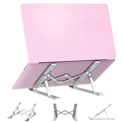 Giá Đỡ cho Laptop Hợp Kim Nhôm Cao Cấp Có Thể Gấp Gọn, Giúp Tản Nhiệt Laptop, Macbook, Máy Tính Xách Tay. 07 Vị Trí Điều Chỉnh Góc Độ FS060 - Hàng Chính Hãng