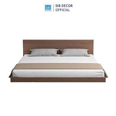 Giường Ngủ Tatami Bệt Phong Cách Nhật Màu Walnut SIB Decor GN28