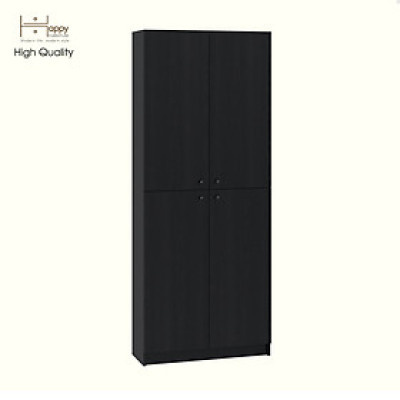 HAPPY FURNITURE , Kệ sách 6 tầng 4 cửa mở - CATY, KSA_078 , 80cm x 30cm x 202cm DxRxC