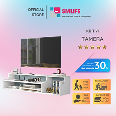 Kệ tivi gia đình gắn tường nhỏ gọn SMLIFE Tamera