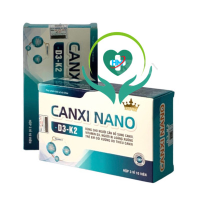 Viên uống calci hữu cơ Kingphar Canxi Nano D3 - K2, hộp 30v