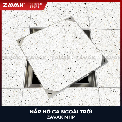 Nắp hố ga lát đá ZAVAK MHP-AA60 KT60x60cm/ lát đá 2cm/ inox 304